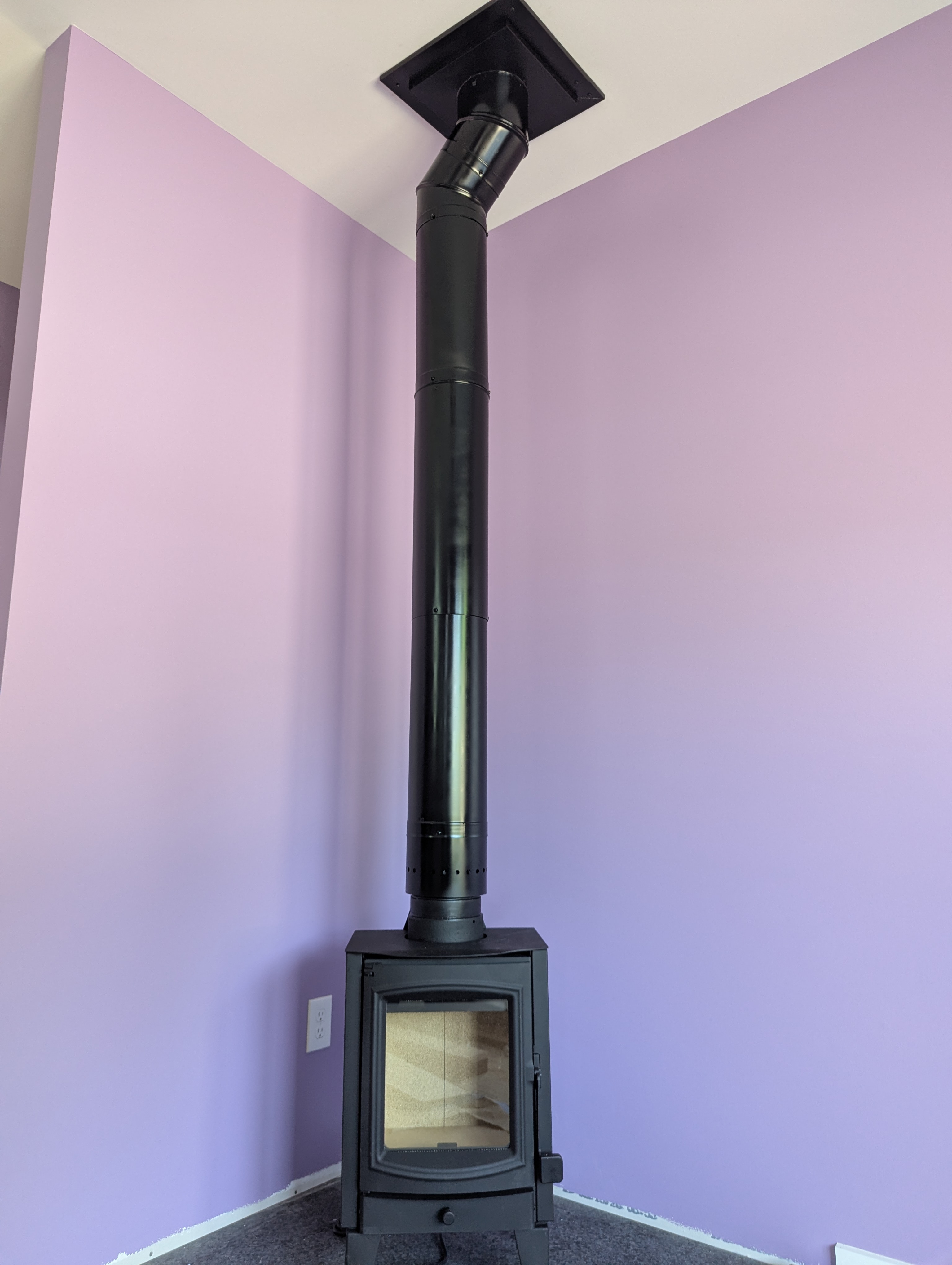 Wood stove installation in Western North Carolina